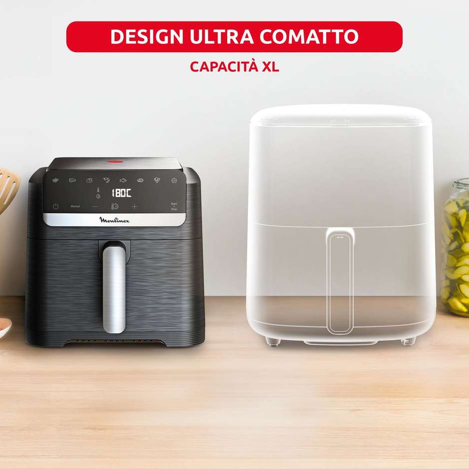 Moulinex Easy Fry Mega Compact EZ8618 Friggitrice ad Aria 7,5 L Touch Nero