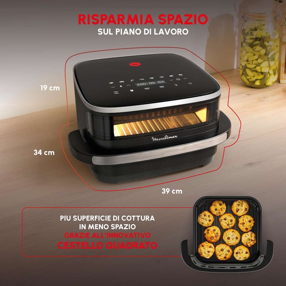 Moulinex Easy Fry XL Surface AL402HF0 Friggitrice ad Aria 1 kg Grigio