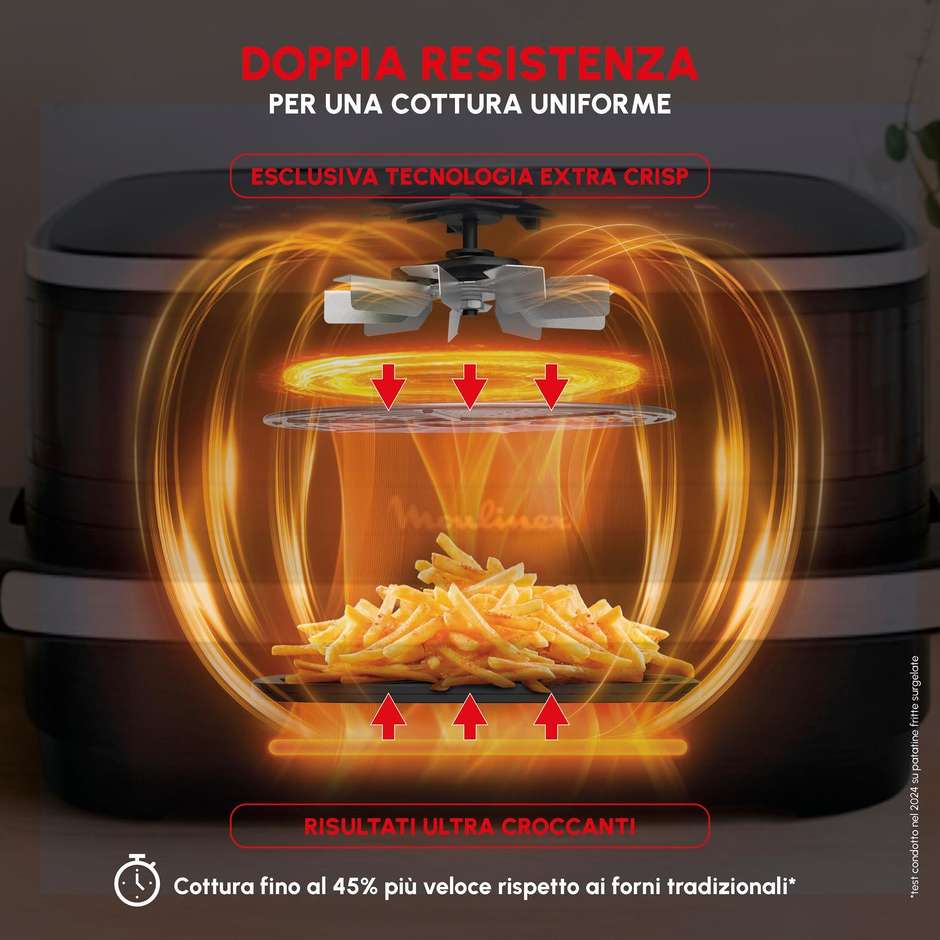 Moulinex Easy Fry XL Surface AL402HF0 Friggitrice ad Aria 1 kg Grigio