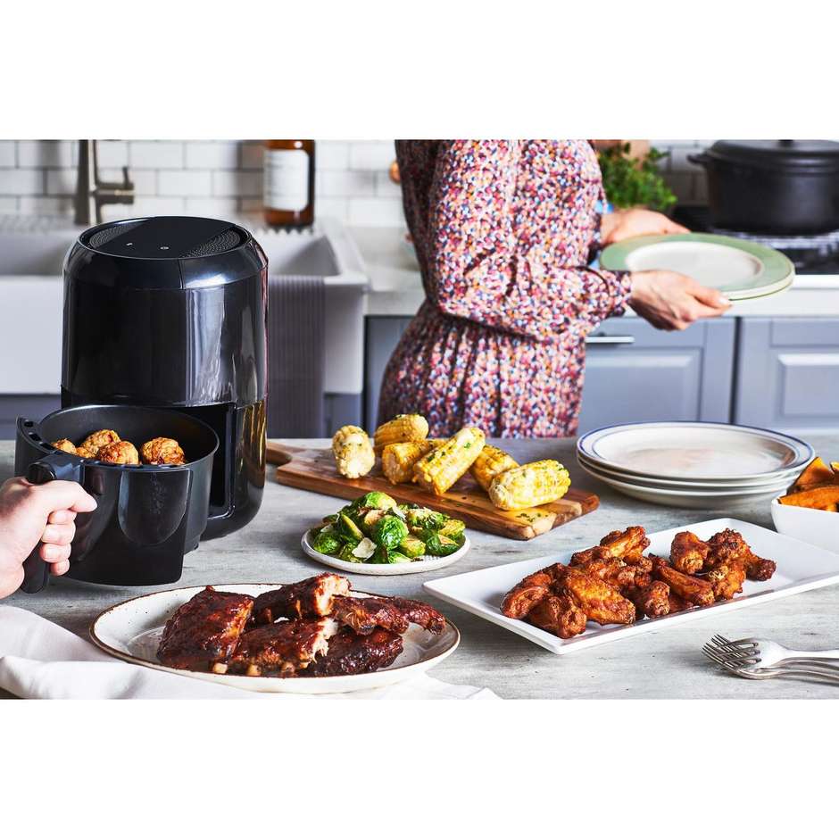 Moulinex EZ3018 Easy Fry Compact Friggitrice ad Aria 1,5 L 1030 W Display LCD Nero