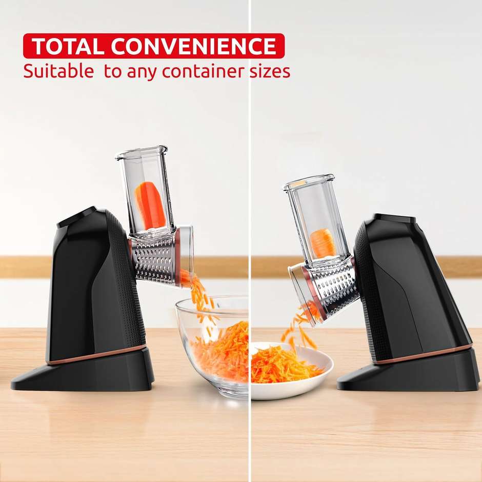Moulinex Fresh Express Twist DK8638 grattugia elettrica 3 rulli Direct-Serve nero