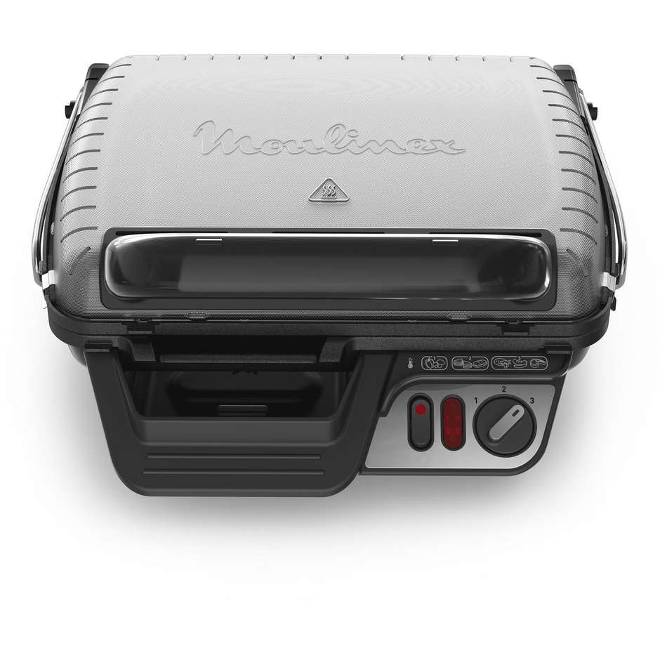 Moulinex GI3060 Bistecchiera Elettrica con Piastre Antiaderenti Nero