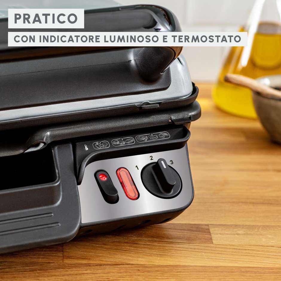 Moulinex GI3060 Bistecchiera Elettrica con Piastre Antiaderenti Nero