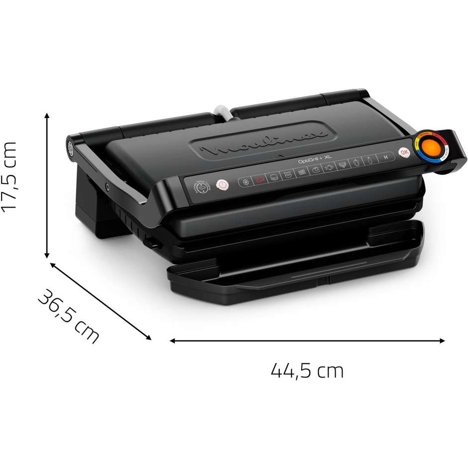 Moulinex GI7278 Bistecchiera Elettrica con Piastre Antiaderenti Nero