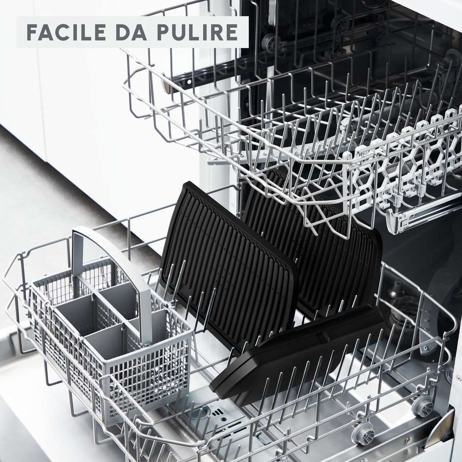 Moulinex GI7278 OptiGrill+ XL Bistecchiera Elettrica 2100 W, Piastre Antiaderenti Rimovibili, 69 Programmi Automatici, Nero