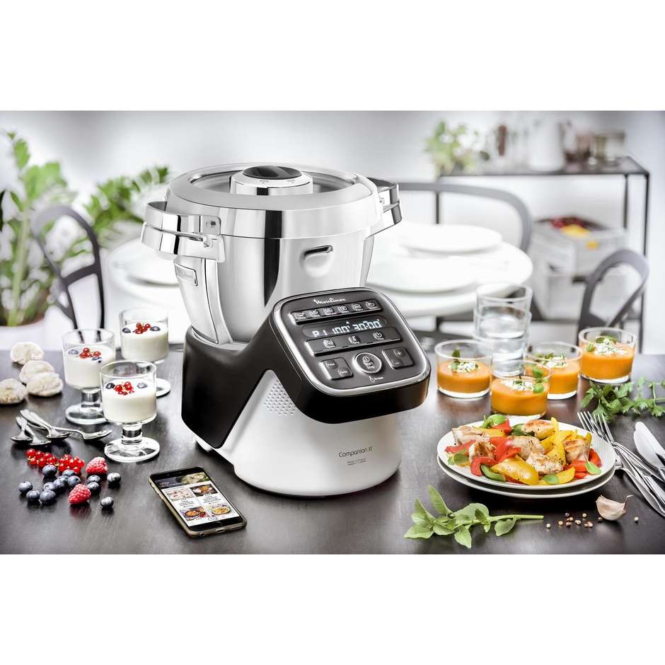 Moulinex HF8098 Robot da cucina Capacità 4,5 Litri Potenza 1550 W colore bianco e grigio