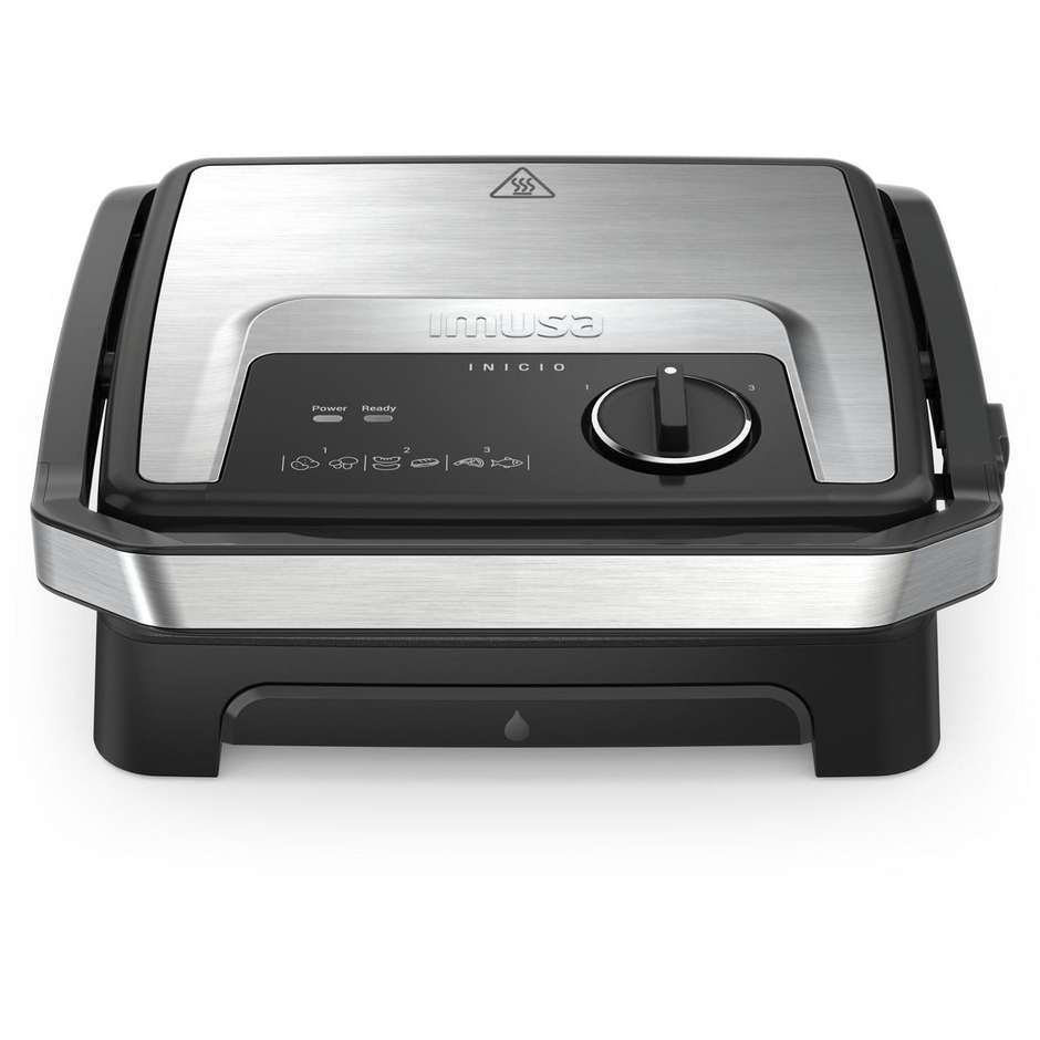 Moulinex Inicio Adjust GC272D Bistecchiera Griglia Elettrica Termostato Regolabile 2000 W Inox