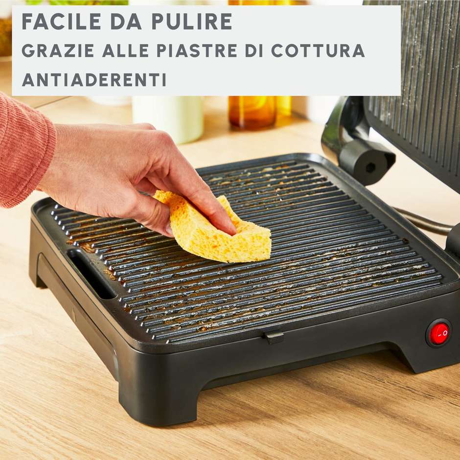Moulinex Inicio Adjust GC272D Bistecchiera Griglia Elettrica Termostato Regolabile 2000 W Inox