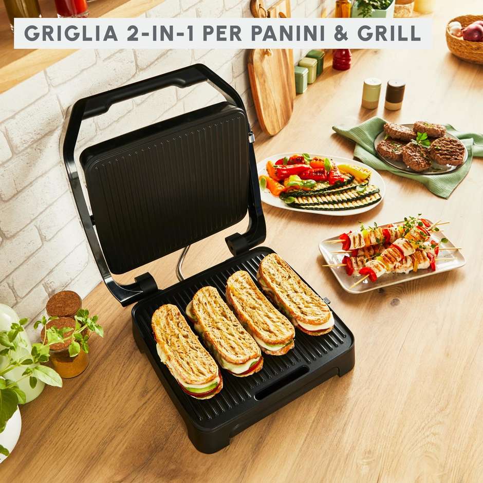 Moulinex Inicio Adjust GI272D10 Griglia elettrica 2.180 W, termostato regolabile