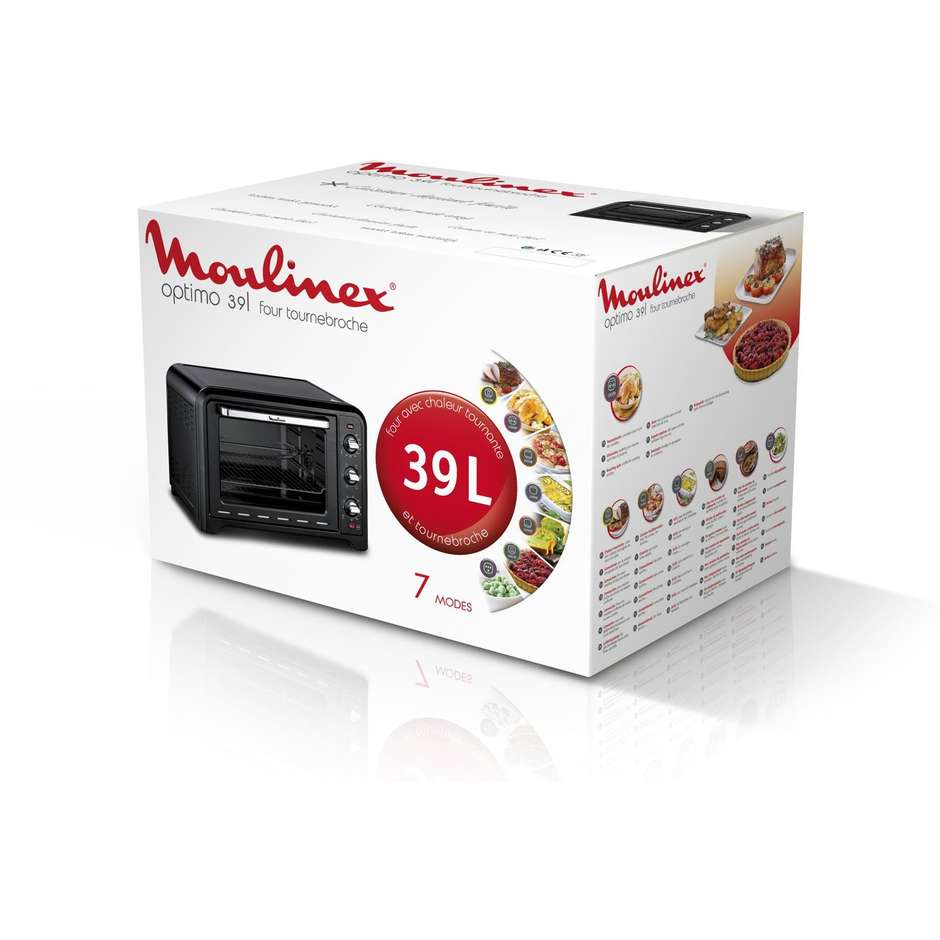 Moulinex Optimo OX4858 Forno Elettrico Ventilato 39 L Potenza 2000 W 6 Modalità Girarrosto Nero
