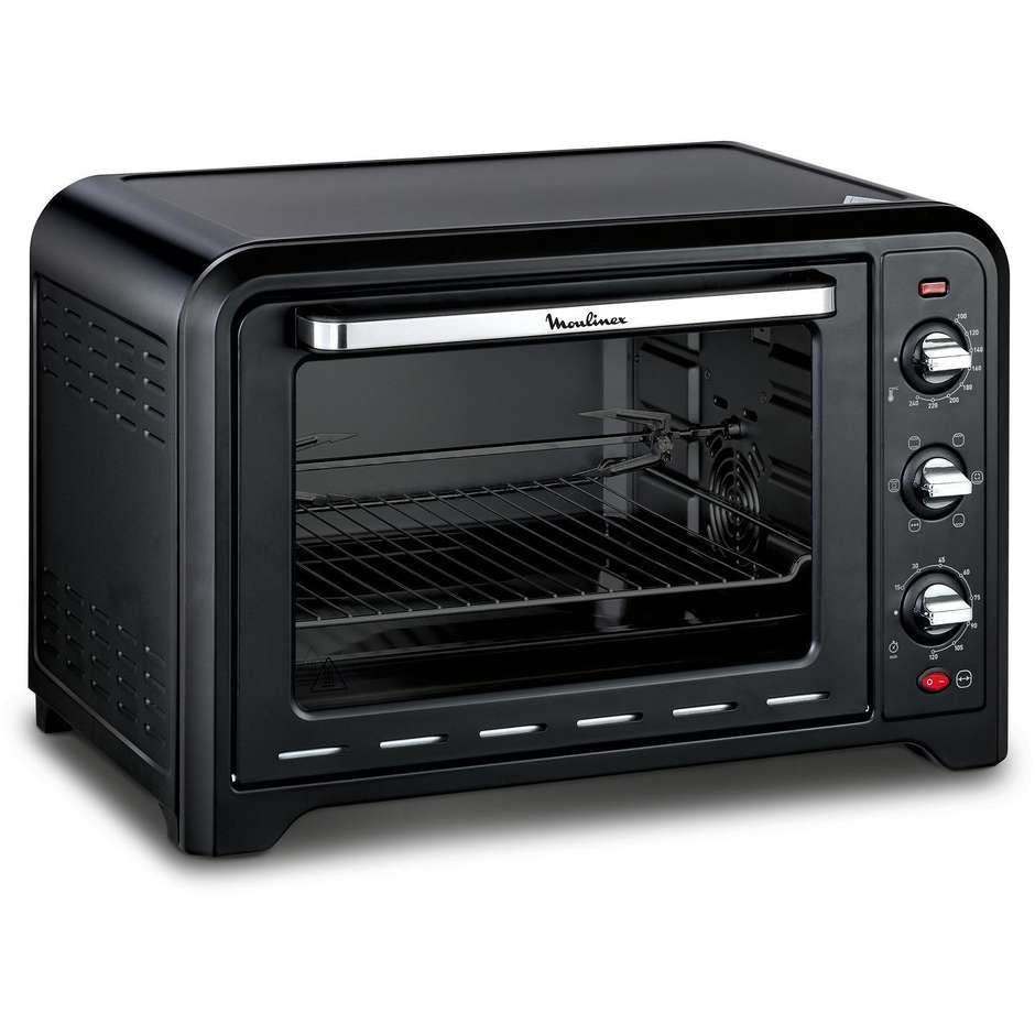 Moulinex OX4858 Forno Elettrico Ventilato a Libera Installazione 39 L 2000 W con Grill e Girarrosto, Nero