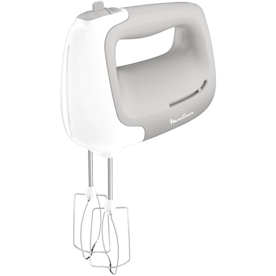 Moulinex Prep'Mix HM450B Sbattitore Elettrico 450 W 5 Velocità + Turbo con Fruste e Ganci Inox