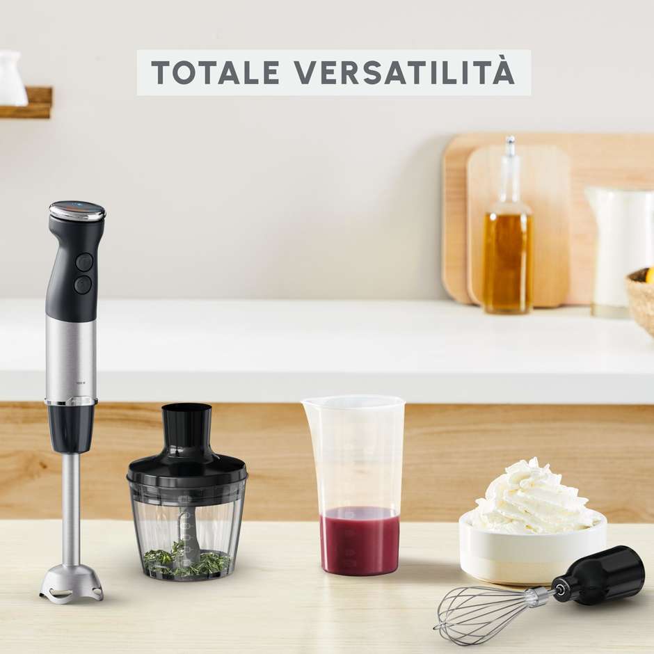 Moulinex Quickchef+ DD673810 Frullatore a immersione 1000 W, 20 velocità, con accessori