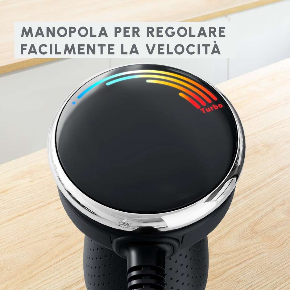 Moulinex Quickchef+ DD673810 Frullatore a immersione 1000 W, 20 velocità, con accessori