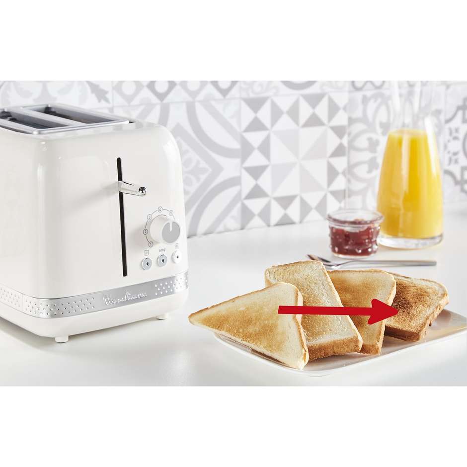 Moulinex Subito Select LT300A10 Tostapane 2 Fette 850 W con Scaldabriosce Acciaio Inox e Nero