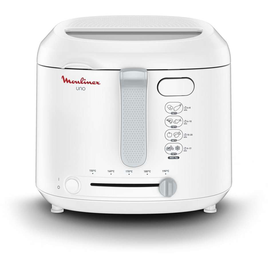 Moulinex Uno AF203110 Friggitrice a olio 1,8 L, 1.600 W, bianca