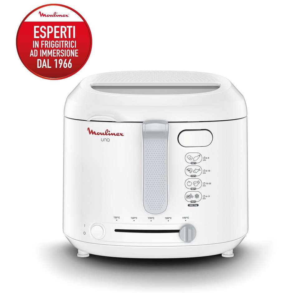 Moulinex Uno M AF2031 Friggitrice Elettrica Tradizionale 1600 W Capacità 1 kg Olio 1,8 L Bianco