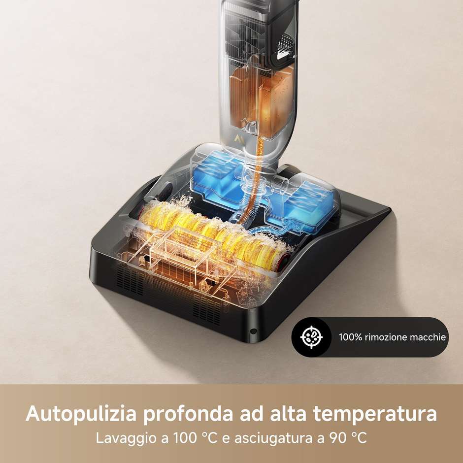 MOVA X4 Pro Lavapavimenti Cordless 450W Aspirazione 20000Pa Batteria 5Ah Serbatoio 0,76L Nero