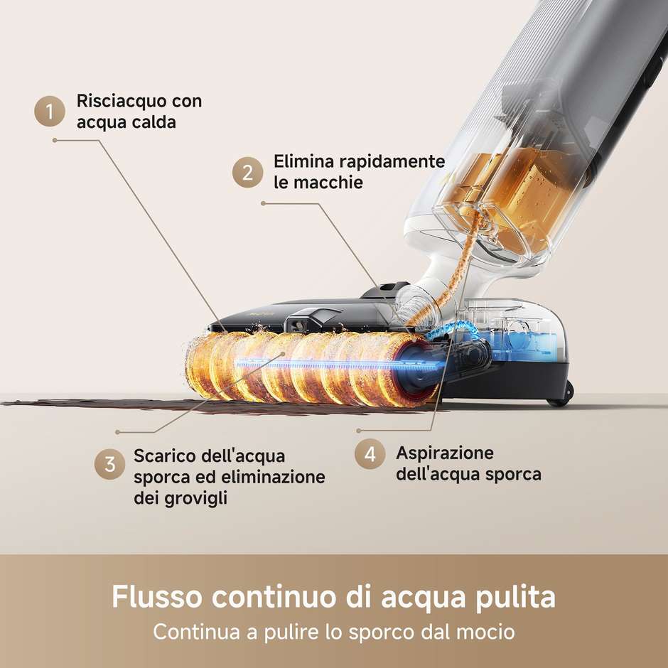 Mova X4PRO Pulitore a Vapore Igienizzante Multisuperficie Nero