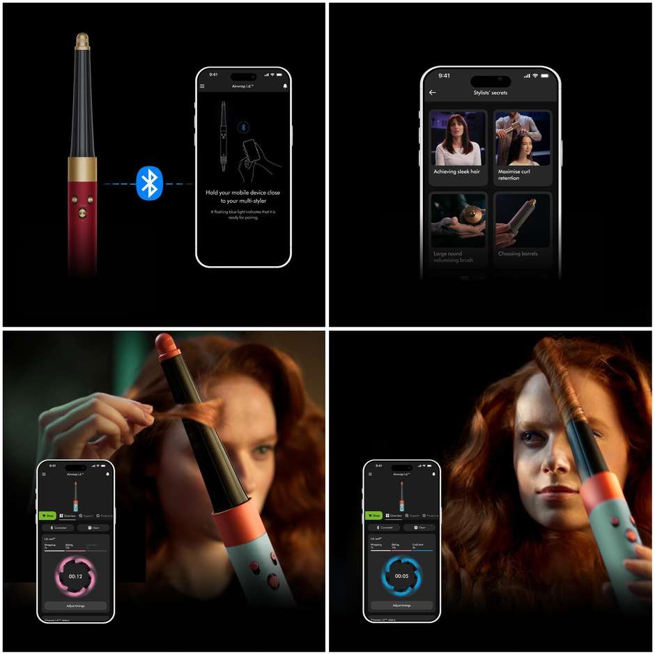 multistyler 5in1 capelli lisci/mossi red velvet 5