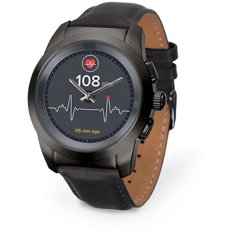 Mykronoz ZeTime Premium Smartwatch Display Touch 1,22" Lancette meccaniche Bluetooth colore Nero