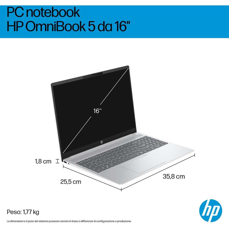 n.book omni5 16" 2k ai u7-225u  ram32 ssd1tb  int