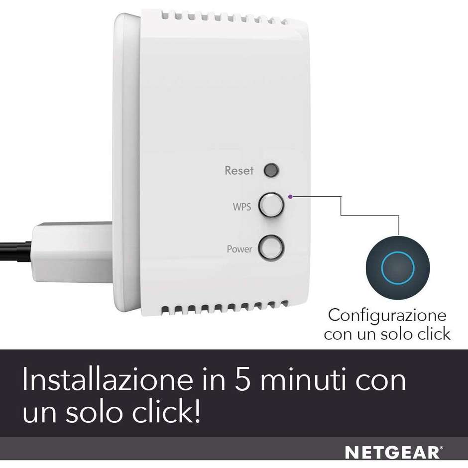 NETGEAR EX3110 ripetitore Wi-Fi 5 AC750 dual-band bianco