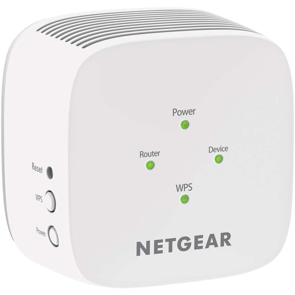 Netgear EX6110 Ripetitore Wi-Fi Range Extender AC1200 Dual Band Tecnologia FastLane Presa a Muro Bianco