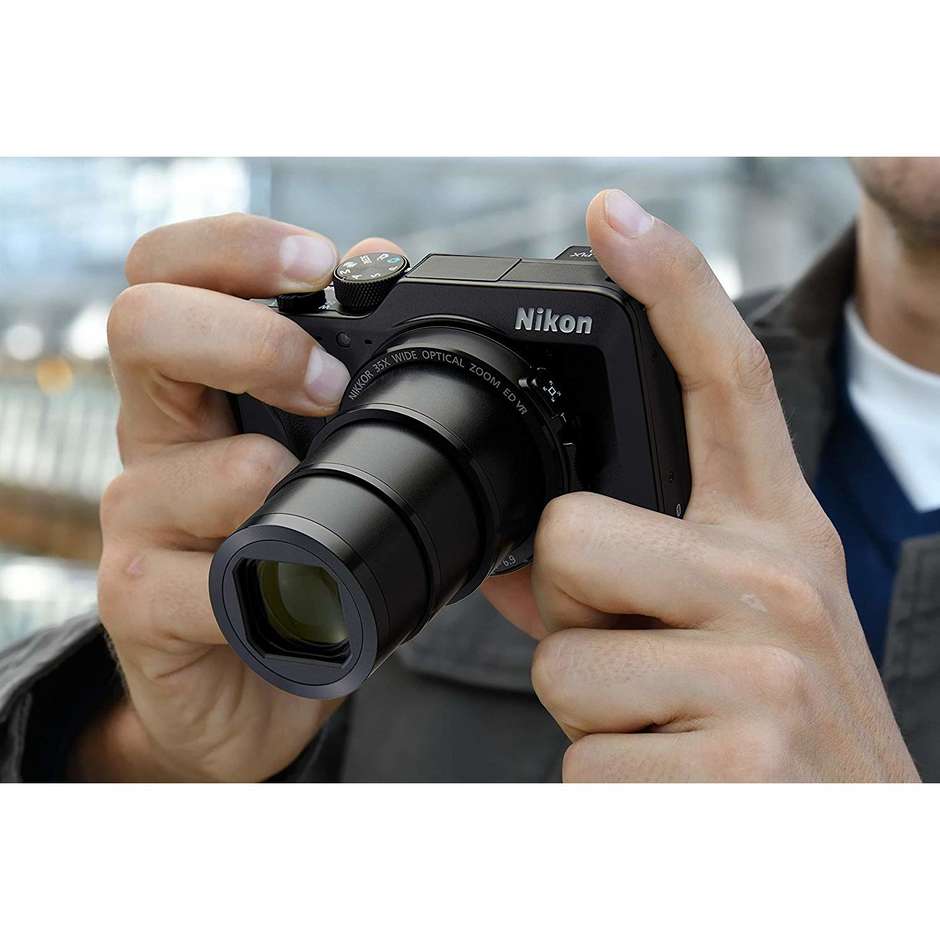 Nikon Coolpix A1000 Fotocamera compatta 16 Mpx Zoom ottico 35x colore nero