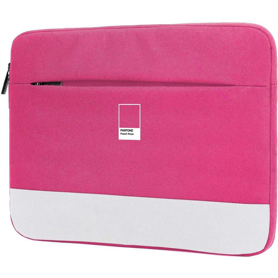 Nilox Custodia PC 15.6" con Chiusura Zip Colore Peach Rose