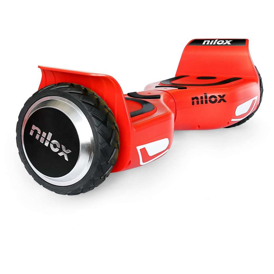 Nilox Doc 2 Plus Hoverboard 6,5" 10Km/h 2 motori 360 W colore Nero, Rosso 30NXBK65BWN08