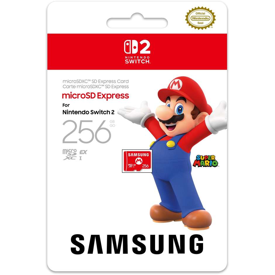 Nintendo 10016156 scheda di memoria microSDXC 256 GB rossa