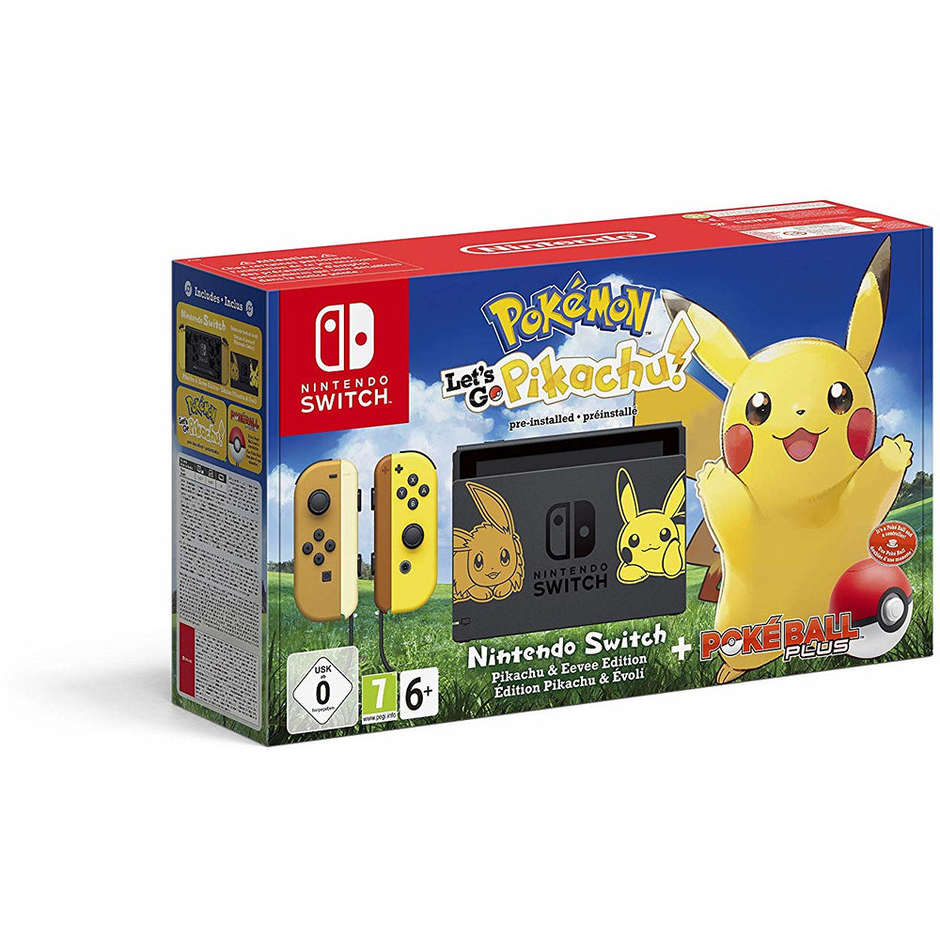 Nintendo 2500449 Switch Console Games portatile Display 6,2" Touchscreen +  Pokemon: Let's go Pikachu