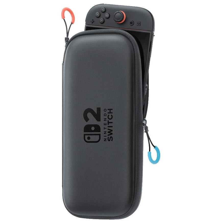 Nintendo Custodia Rigida Protettiva Ufficiale per Switch 2 (10015104) Custodia da Viaggio con Alloggiamenti per Schede Gioco e Pellicola Nero