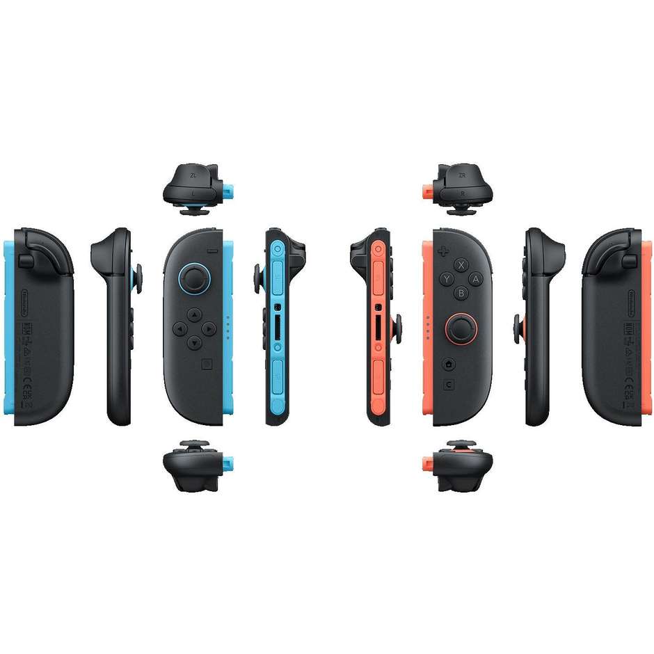 Nintendo Joy-Con 2 coppia di controller wireless per Switch 2, nero blu e rosso