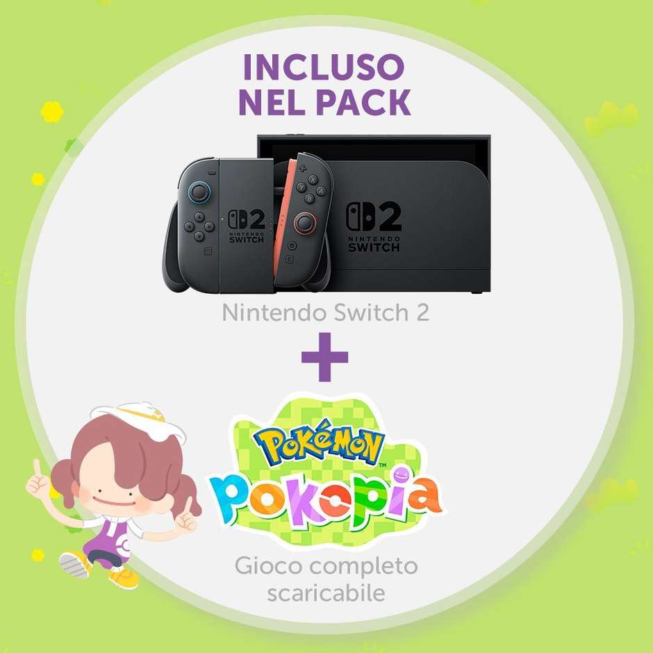 Nintendo Switch 2 Console Portatile 256 GB con Pokémon Pokopia Nero