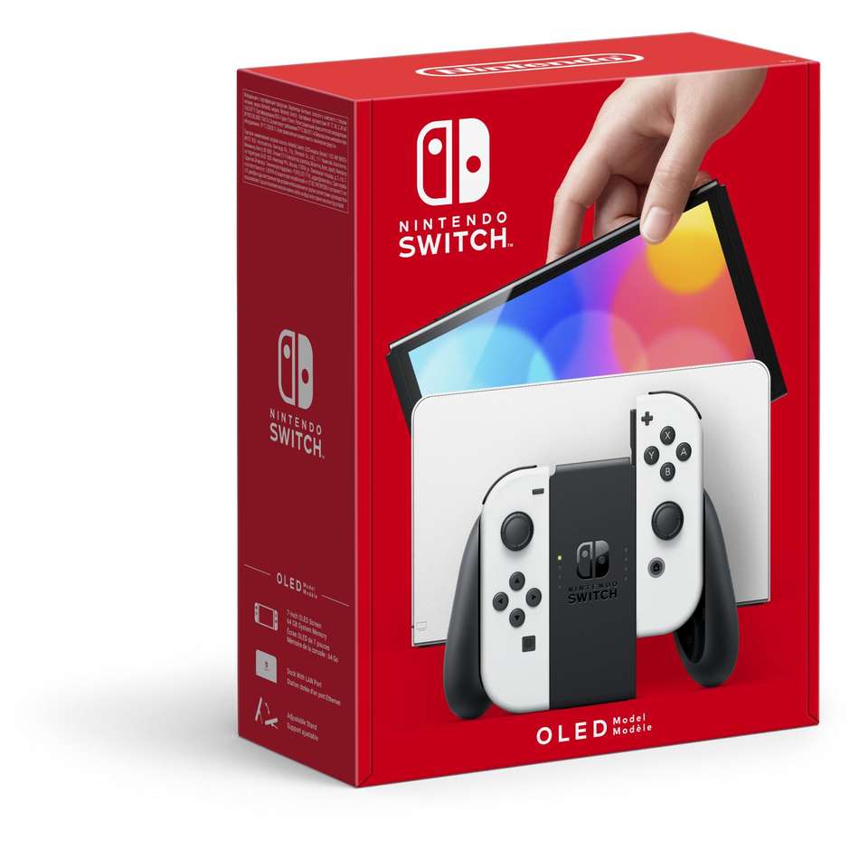 Nintendo Switch Oled 7" Memoria 64 GB Colore Bianco