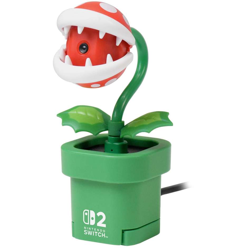 Nintendo Telecamera Pianta Piranha per Switch (10016155) Videocamera da Gioco Interattiva a Forma di Pianta Piranha con Cavo USB Multicolore