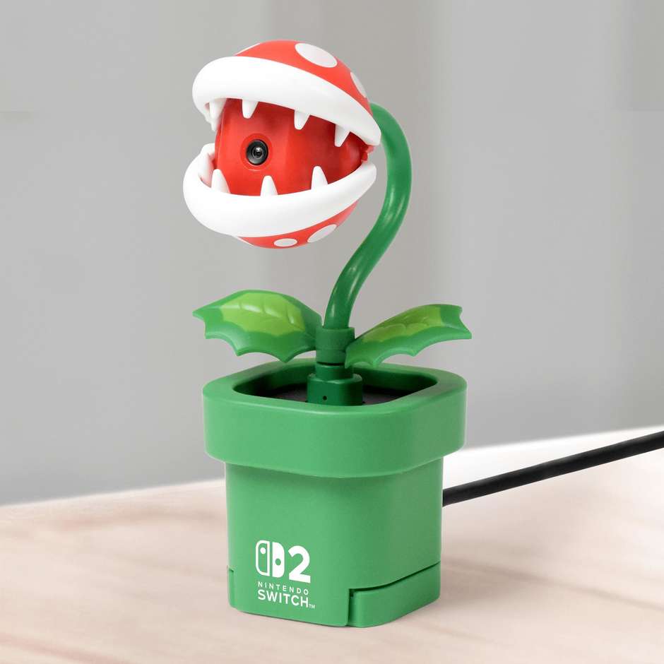 Nintendo Telecamera Pianta Piranha per Switch (10016155) Videocamera da Gioco Interattiva a Forma di Pianta Piranha con Cavo USB Multicolore