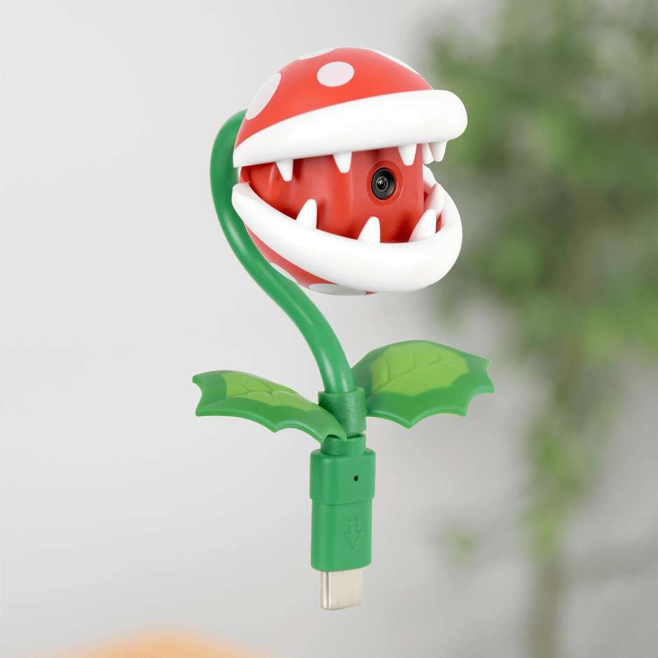 Nintendo Telecamera Pianta Piranha per Switch (10016155) Videocamera da Gioco Interattiva a Forma di Pianta Piranha con Cavo USB Multicolore