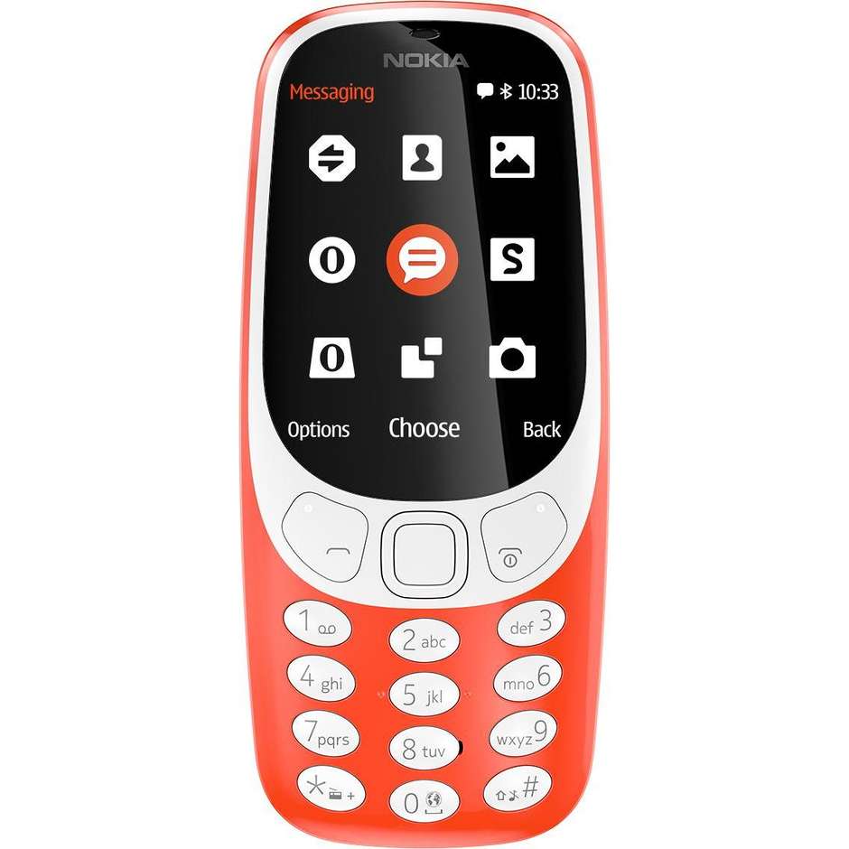 Nokia 3310 Dual Sim Telefono Cellulare Display 2,4 pollici Fotocamera 2 MP colore Rosso