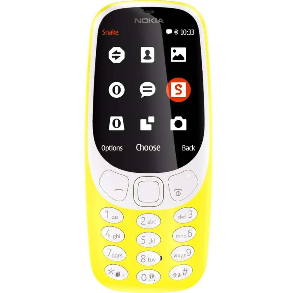Nokia 3310 telefono cellulare 2,4" 3G dual sim fotocamera 2 Mpx colore giallo