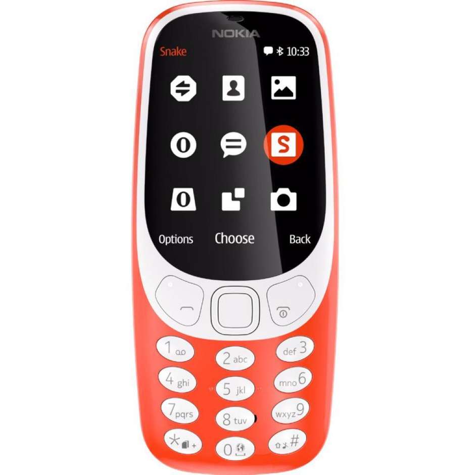 Nokia 3310 telefono cellulare 2,4" 3G dual sim fotocamera 2 Mpx colore rosso