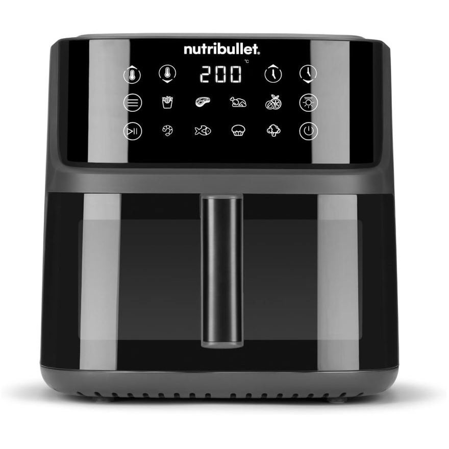 NutriBullet CrispLite Vision NBA0811DG Friggitrice ad Aria 8 L 2000 W con Finestra Visiva Nero