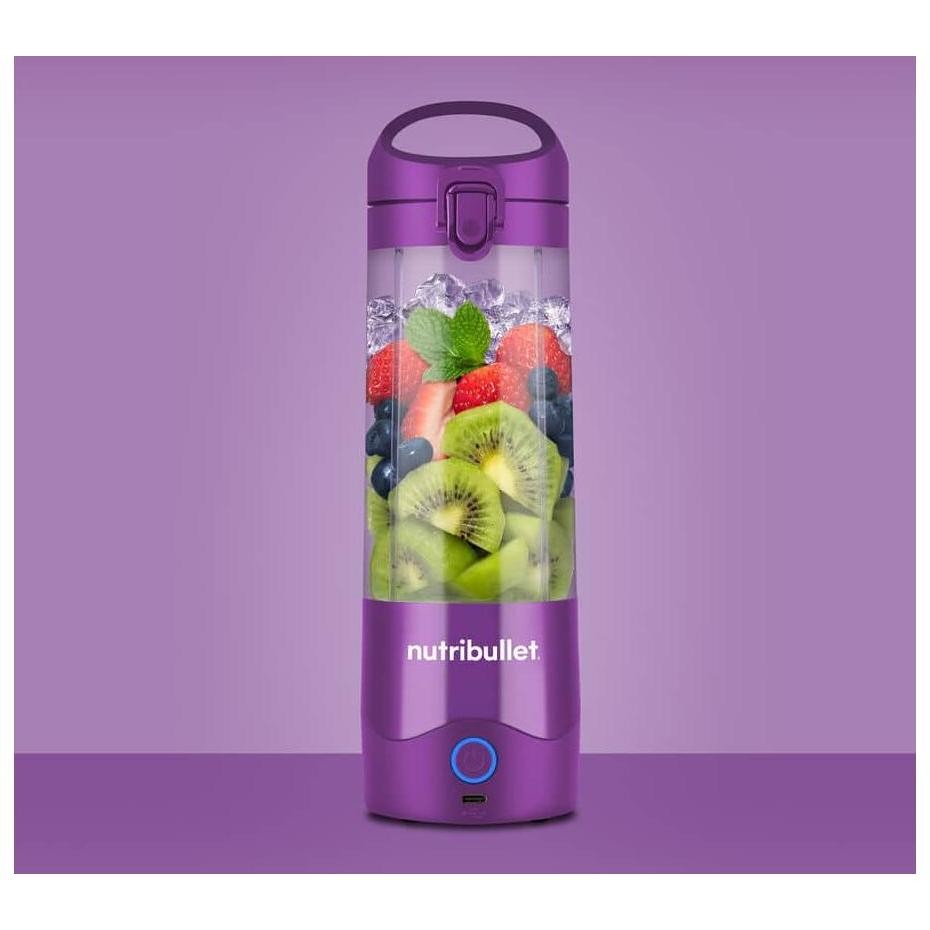 NutriBullet GO NBP003PU Frullatore Portatile Ricaricabile USB-C Caraffa 375 ml Viola Pastello