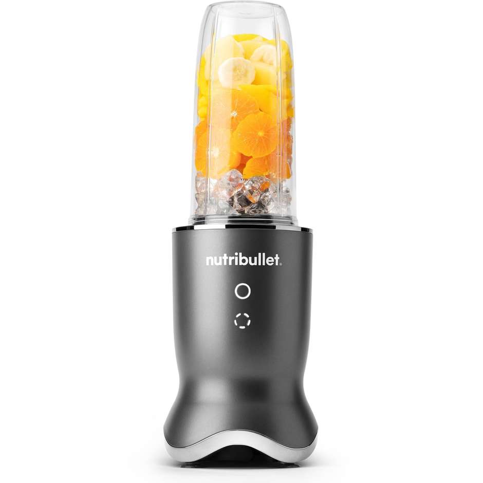 NutriBullet NB1206DGB Frullatore da tavolo + Accessori Capacita 0,9 ​​L 1200 W Colore Nero, Trasparente