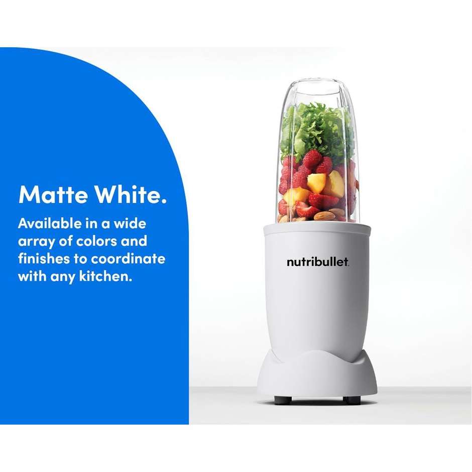 NutriBullet NB907MAW Frullatore Pro 900 Capacita 0,9 Lt Sport 900 W Colore Bianco