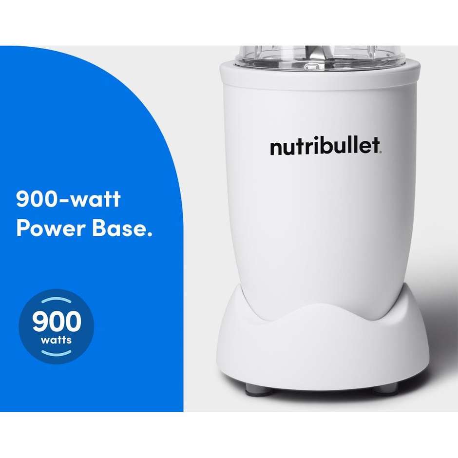 NutriBullet NB907MAW Frullatore Pro 900 Capacita 0,9 Lt Sport 900 W Colore Bianco