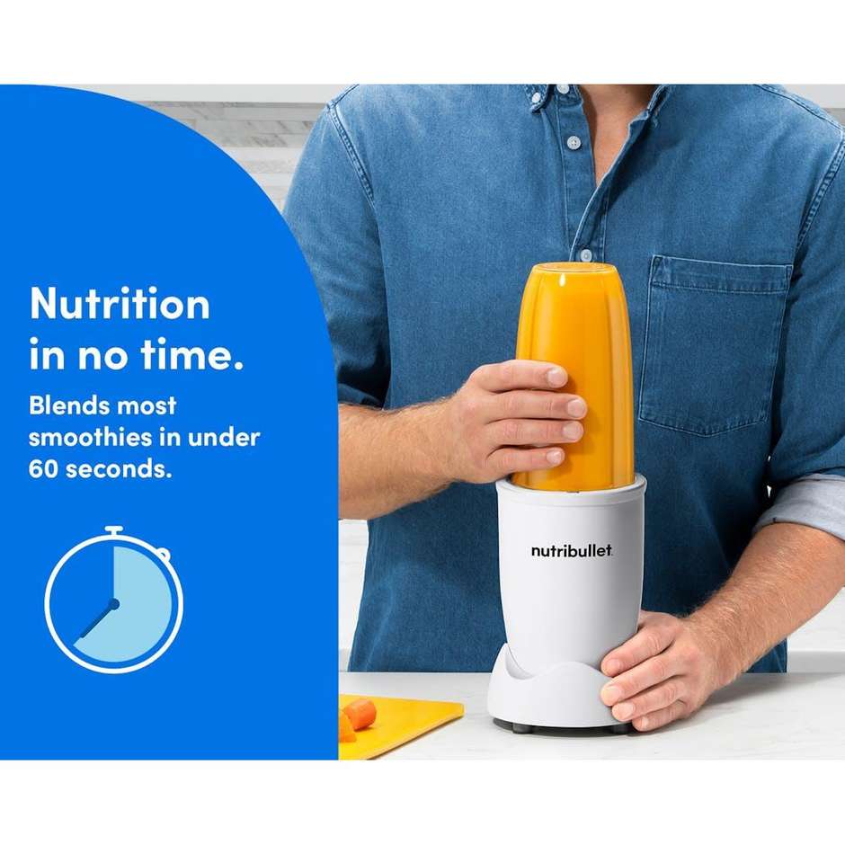 NutriBullet NB907MAW Frullatore Pro 900 Capacita 0,9 Lt Sport 900 W Colore Bianco