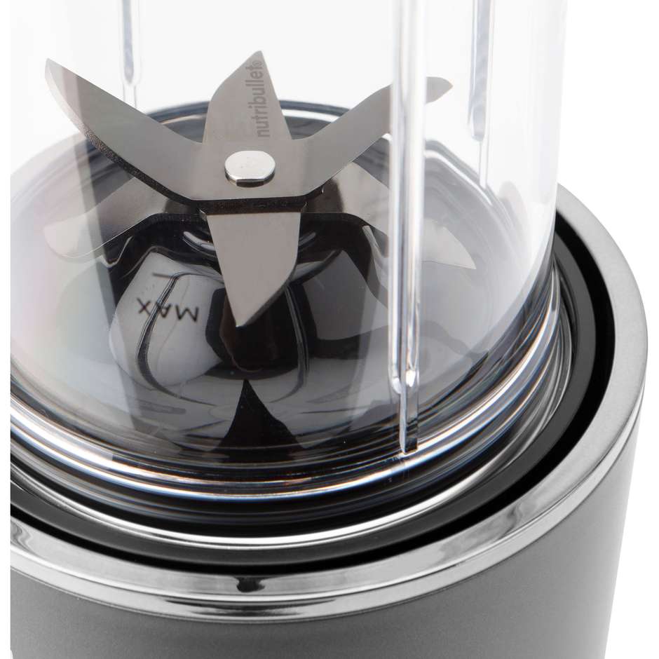 NutriBullet Ultra NB1206DGB Personal Blender 1200W con Bicchiere da 900ml Lame Titanio e Display Touch Grigio